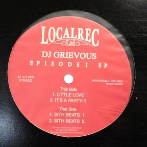 12inchレコード　 DJ GRIEVOUS / EPISODE I (1) EP