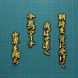 送料無料 ビシエド 応援歌 金/黒 刺繍 ワッペン 中日ドラゴンズ 中日 応援ユニフォームに