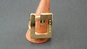 * secondhand goods * GUCCI scarf ring Gucci G Logo G Mark Gold [ commodity . including in a package welcome ]
