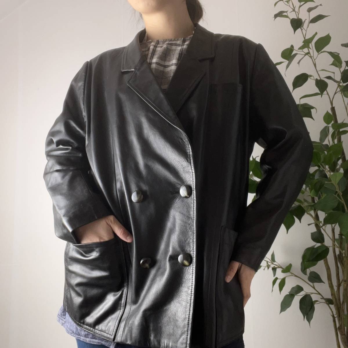 ヤフオク! -「シープレザーコート」(コート) (レディースファッション ...