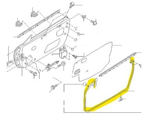 【送料無料 新品未使用 純正】 左右フロントセット◇ シルビア S15 ウェザーストリップ フロント ドア下 日産 NISSAN Genuine Silvia S15 