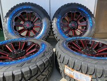 訳あり 美品 120/150プラド ハイラックス サーフ パジェロ H3 FJクルーザー TOYO オープンカントリーRT DeathRock 17インチ_画像6