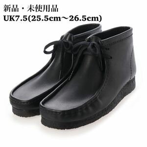 Clarks クラークス Wallabee Boot / メンズ ワラビーブーツ ブラックレザー 表革 モカシン メンズ UK7.5