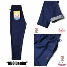 送料0 【COOKMAN】クックマン Chef Pants シェフパンツ BBQ Denim 231-23813 -L 男女兼用 バーベキューデニム イージーパンツ LA発 西海岸_画像4