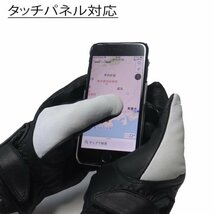 送料0 HEAVY 山羊革 ダイヤステッチ グローブ スマホタッチ対応 ライディンググローブ オールシーズン用 ホワイト 白 HGGP-05S XLサイズ_画像8