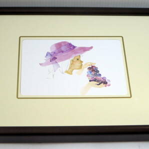 『ぶどうを持つ少女』 いわさきちひろ・児童画・ポストカード(複製印刷）の画像6