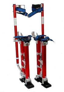  bamboo horse NEW size middle size 21~35 -inch (54cm~89cm) aluminium tool Drywall Stilts red heights work Japanese instructions attaching 