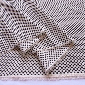 ★ポリちりめん♪プチ市松(白×黒)♪115×50★【NE1440-A】