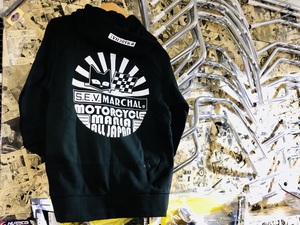 ★送料一律★ 正規品 黒 Sサイズ マーシャル No.89431 Sun Rise ZIP パーカー SEV MARCHAL 検) ブラック ロゴ スエット