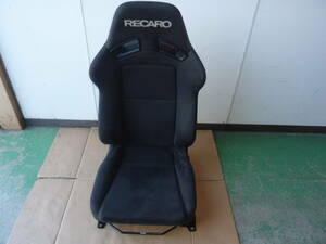 ◆RECARO レカロ BMWレール付き（E46左）　良質美品　禁煙外し　コゲ穴無し　セミバケットシート SR-7F KK100 ブラック 両側ダイヤル◆