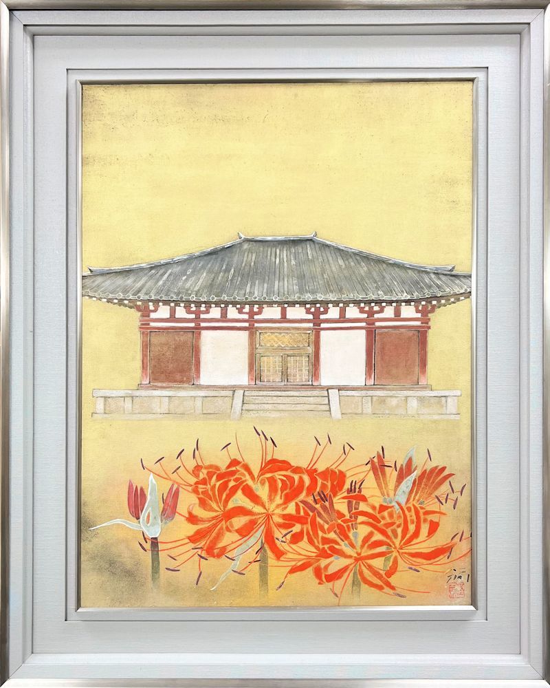 [FCP] Authenticity Guaranteed Shoji Fuku Colored Painting on Paper No. 12 Autumn Light Japan Art Institute Doujin Kanagawa Cultural Prize Winner Teacher: Chikyu Gokura, painting, Japanese painting, landscape, Fugetsu