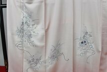 【桜庭呉服店】 附下訪問着 披露宴 桃色 亀甲 花 笛 おしゃれ 身丈152cm 裄丈64.5cm ★着物 パーティー t‐1143_画像5