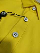 新品 定価17600 Munsingwear マンシング 長袖 ポロシャツ L イエロー 黄 ストレッチ 遮熱 速乾 涼しい メンズ ゴルフ カットソー エンボイ_画像4