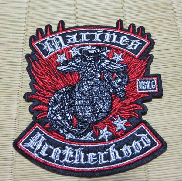 黒赤◆新品Marines 海軍 バイカー集団 Brotherhood brothers 兄弟ワッペン◆ミリタリー■ミリタリー・サバゲー■洋服・衣類・衣服DIY