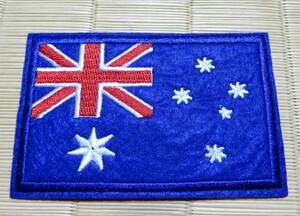 ■青白星AU国旗◆新品オーストラリア　Australia■刺繍ワッペン（パッチ）激渋■スポーツ　ラグビー　サッカー　陸上■ミリタリー◇激シブ