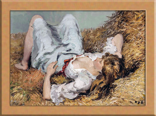 パーティを彩るご馳走や カシニョール 窓辺の女性 版画