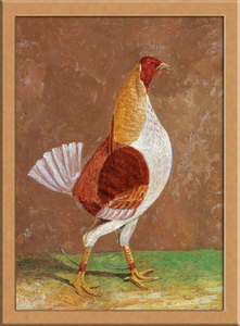 ファイティング雄鶏 A4 イギリス, 絵画, 油彩, 動物画