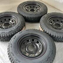 新品 デイトナ 15-6.0J±00 5-139.7 ブラック タイヤ付4本SET 195/80R15 トーヨーOPENCOUNTRY R/T ジムニーシエラ (W2304-K)_画像2