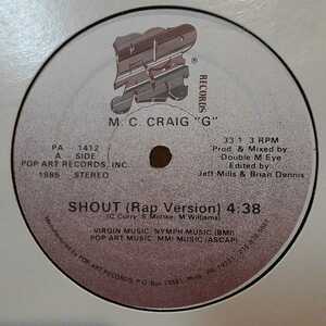 M.C. CRAIG G / SHOUT /エレクトロ,ELECTRO,EDIT,JEFF MILLS,MARLEY MARL,MC SHAN,TEARS FOR FEARS,MOODMAN,KZA,DEPTH CHARGE 