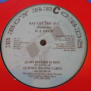 KAY GEE THE ALL feat. DJ DREW / MY RECORD IS HOT /B-BOY RECORDS,COLD CRUSH BROTHERS