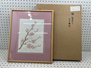 Art hand Auction 【T】F4◆水彩画『梅』詳細不明 アート 額入り 木枠 インテリア, 絵画, 水彩, 自然, 風景画