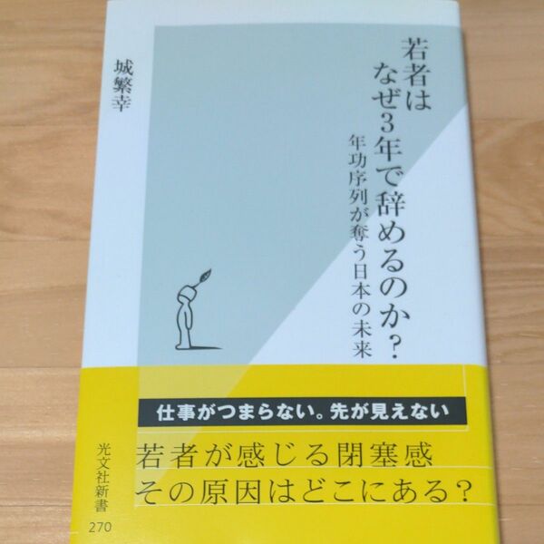 若者はなぜ３年で辞めるのか？　年功序列が奪う日本の未来 （光文社新書　２７０） 城繁幸／著