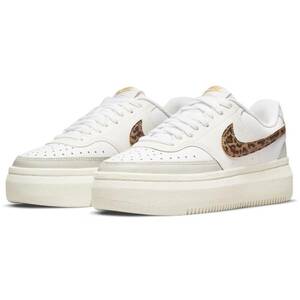 ☆ nike wmns Court Vision Alta White/Tea League/Beige 27,0см Nike Женский двор видение Alta Leopard do2791-100