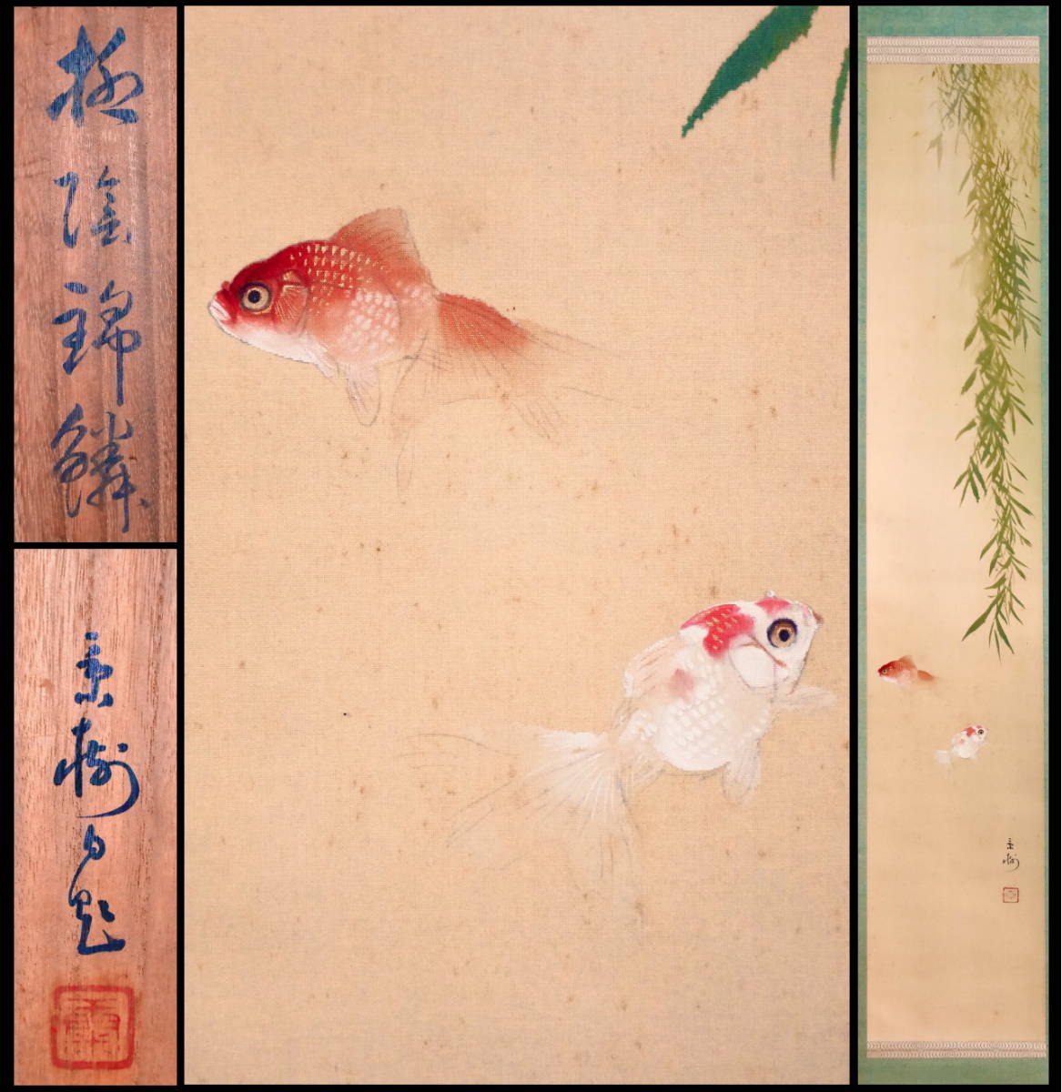 16890円格安店 直販限定モデル 掛け軸【洋中赤鬃魚】今井景樹 2600