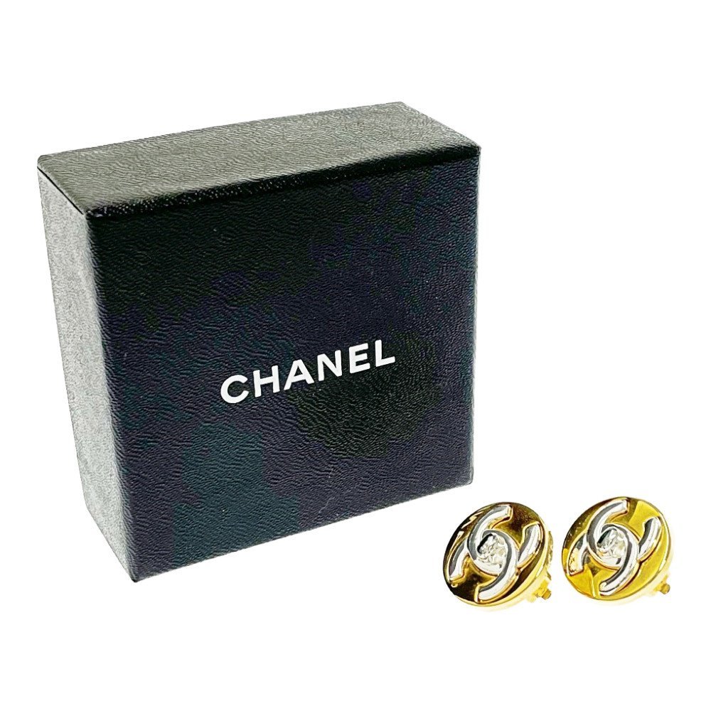 シャネル CHANEL ゴールド GP ミディアム イヤリング ココマーク