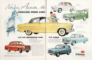 ENGLISH FORD Ford реклама 1950 годы Европа и Америка журнал реклама Vintage Ad ba Thai Gin g постер способ интерьер America Британия 