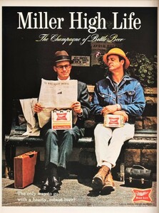 Miller ミラー ビール High Life ハイライフ 広告 1960年代 欧米 雑誌広告 ビンテージ ポスター風 インテリア 額装用 LIFE アメリカ