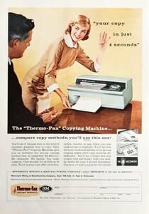 Thermo-Fax サーモファックス 広告 1950年代 欧米 雑誌広告 ビンテージ アドバタイジング ポスター風 インテリア LIFE アメリカ