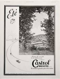Castrol カストロール フランス アンティーク 広告 1936年 欧米 雑誌広告 ビンテージ ポスター風 インテリア フレンチポスター