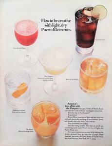 Cocktail カクテル Rum ラム 広告 1960年代 欧米 雑誌広告 ビンテージ ポスター風 インテリア 額装用 LIFE アメリカ お酒 バー