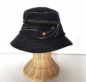 * free shipping * new goods Denim hat hat hand made bucket hat Denim hat outdoor man and woman use one point thing B