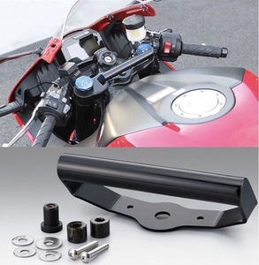 ◎在庫有★NEW★キジマ★定価7480円★CBR600RR(2BL-PC40)2020年～★ハンドル/マウント/バー/ステー/ブラック★USB スマホ カメラ◎204-0705