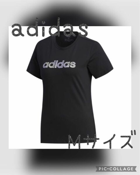 adidas 半袖　 Tシャツ　レディース　Mサイズ　黒　ブラック