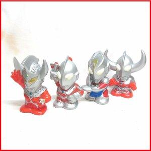  б/у * Ultraman sofvi копилка 4 шт. комплект * Return of Ultraman Ultraman Taro Ultra. . Ultraman Tiga Sapporo 