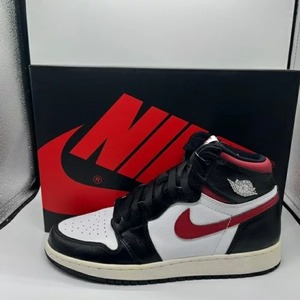 NIKE 19ss AIR JORDAN 1 RETRO HIGH OG GS 25.0cm GYM RED 575441-061ナイキ エアジョーダン1レトロハイ ジムレッドガールズ スニーカー