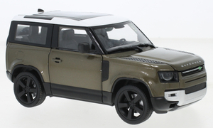 1/24 ランドローバー ディフェンダー ブラウン 茶色 Welly Land Rover Defender metallic-brown white 2020 1:24 梱包サイズ60