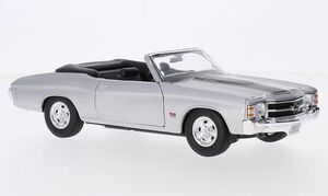 1/24 シボレー シヴォレー シェベル シルバー Chevrolet Chevelle SS 454 Convertible silver black 1971 1:24 梱包サイズ60