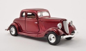 1/24 フォード クーペ ハードトップ Ford Coupe Hardtop metallic dark red 1934 1:24 Motormax 梱包サイズ80