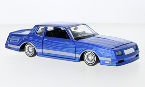 1/24 シボレー シヴォレー モンテカルロ 青 ブルー Maisto Chevrolet Monte Carlo Lowrider シャコタン 1986 1:24 梱包サイズ80