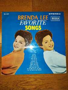 ブレンダ・リー BRENDA LEE 傑作集 - Favorite Songs (1963年・SDL-10122) ペラジャケ LP レコード japanese press
