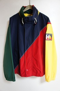 希少90s OLD TOMMY HILFIGERトミーヒルフィガー SAILING GEAR JKT 44/840 セーリング ジャケット ヴィンテージ 326M