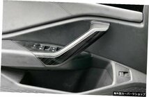 フォルクスワーゲンジェッタMk7201-2021用9スチールブラックインテリアドアアームレストカバートリム車の改造自動車部品 For Volkswagen J_画像3