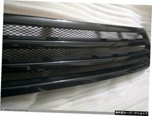 カーボンファイバーテクスチャーフロントグリルグリルは2009-2011トヨタハイランダー1PCに適合 carbon fiber texture Front Grill Grille