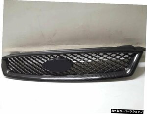 カーボンファイバーテクスチャーフロント中間グリルグリルトリムフィットフォードフォーカスMK22005-20081PC Carbon Fiber texture Front