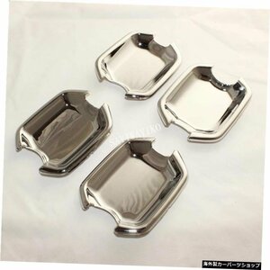 4PCSAbsクロームメッキドアハンドルボウルカバートリムforMitsubishiPajeroV732001アクセサリー車の改造 4PCS Abs Chrome plated Door Han