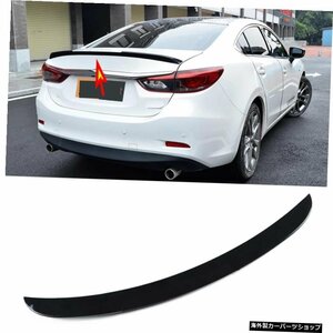 1PCS For Mazda 6 M6 Atenza 2014-2018新しいカーボンファイバーABSリアトランクスポイラーリップウィングカースタイリングアクセサリー 1